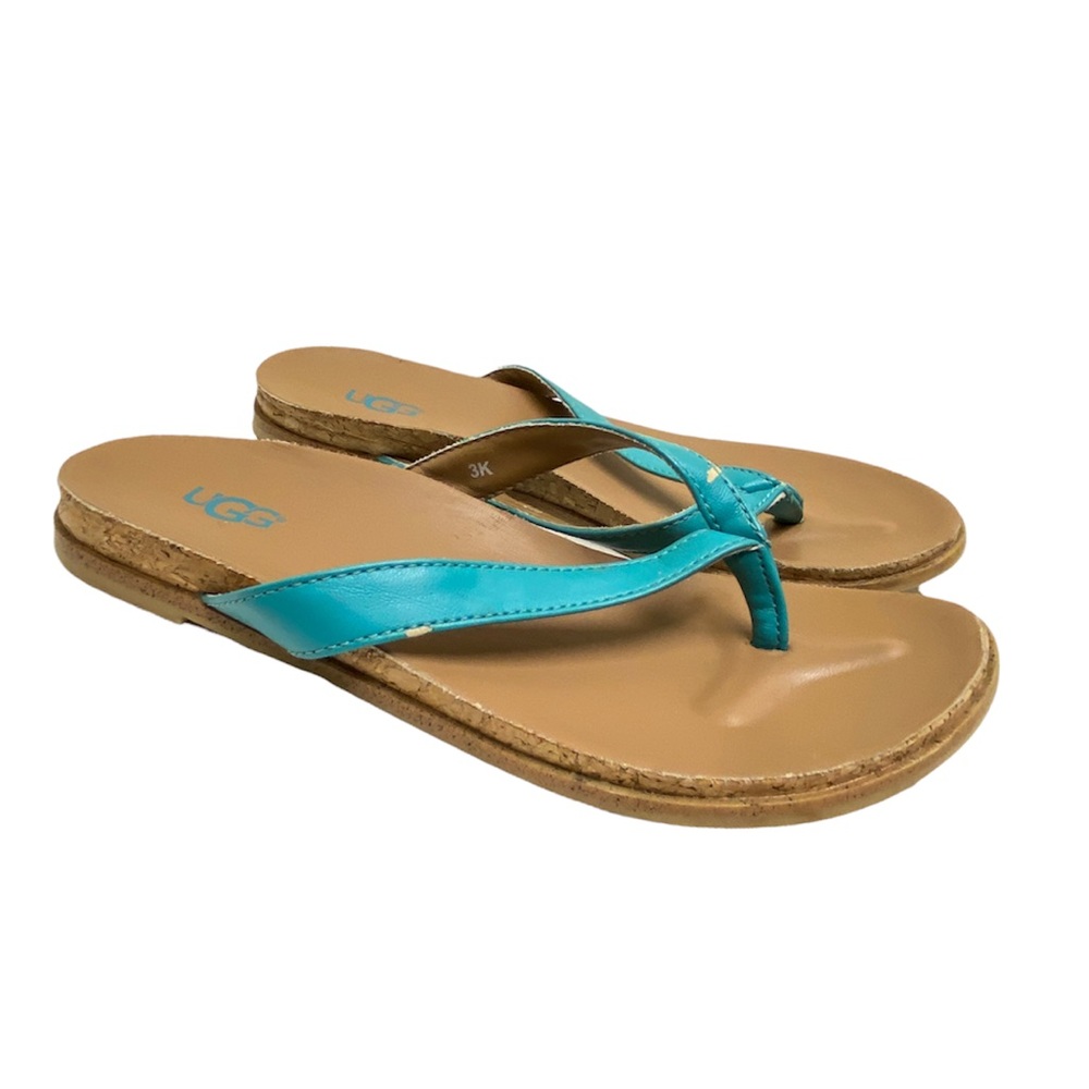 Ugg Turquoise Flip Flops Kids Size 3